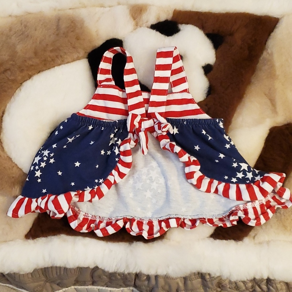 🌟 3 for $15 Deal! 🌟Baby Cat & Jack 4th July dress 3m-6m - Picture 2 of 4